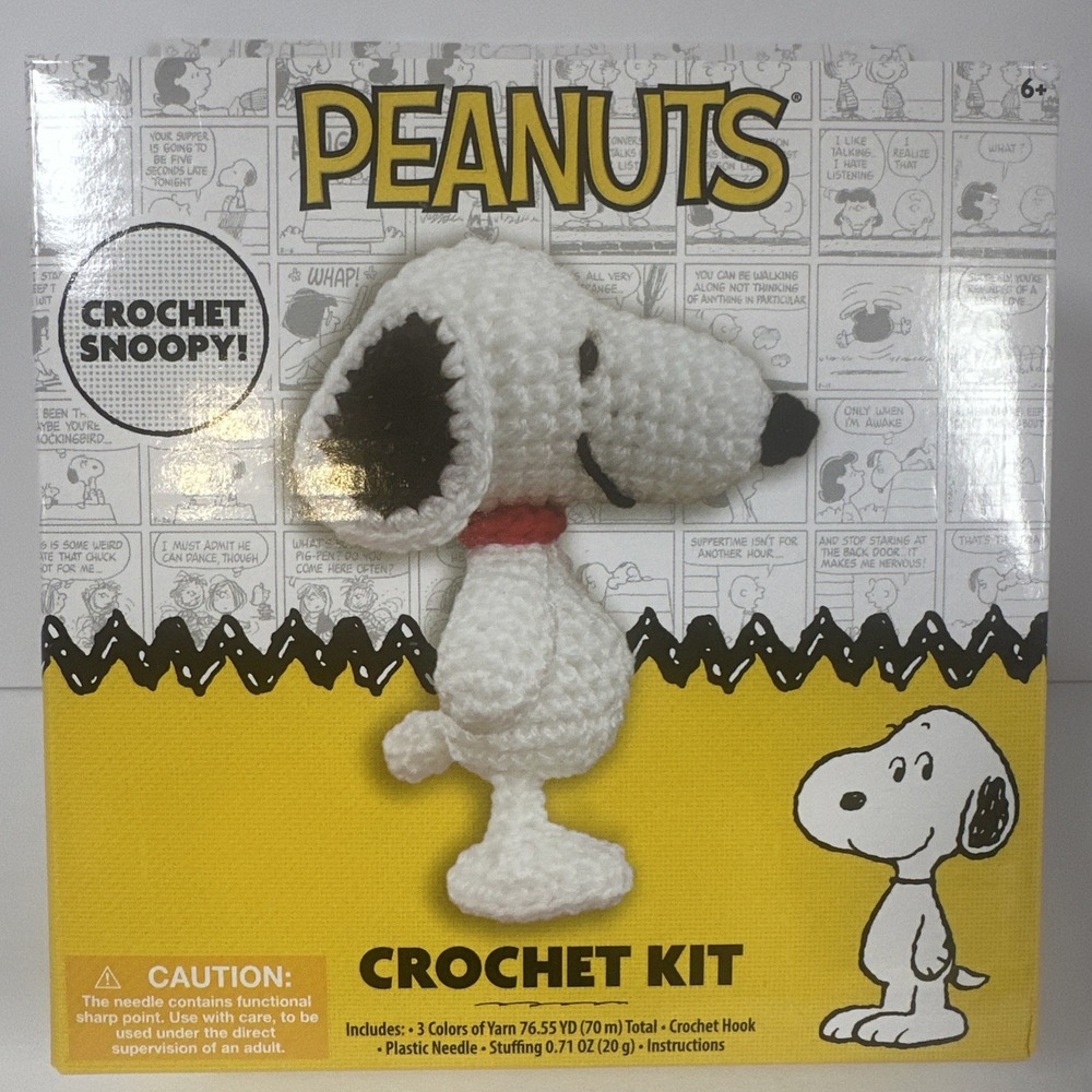 Peanuts Snoopy Crochet Kit Amigurumi DIY Set New White 720068PEA Intermediate